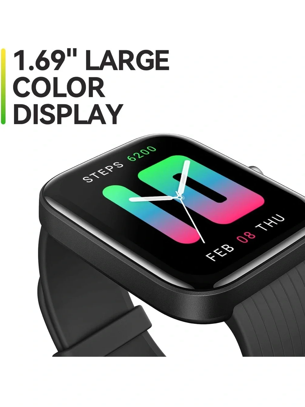 Amazfit Bip 3 Pro Black Smart Watch with Silicone Band